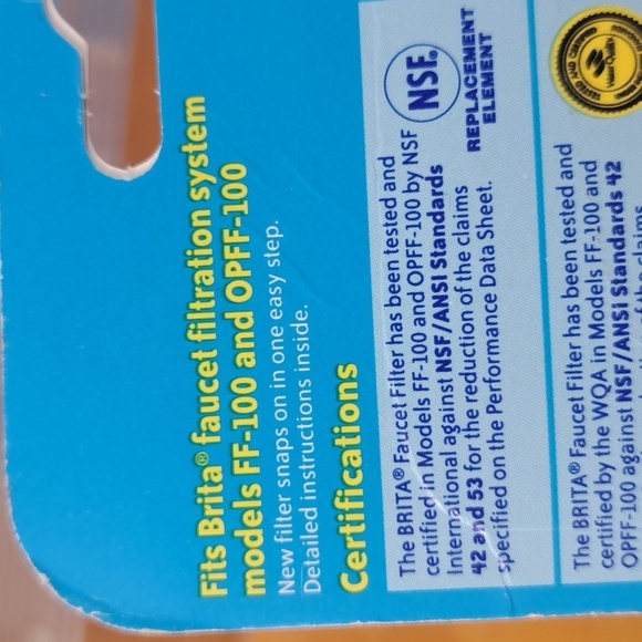 Brita set of 2 on top facet filtration replacement filter models FF-100 OPFF-100 - Picture 3 of 6